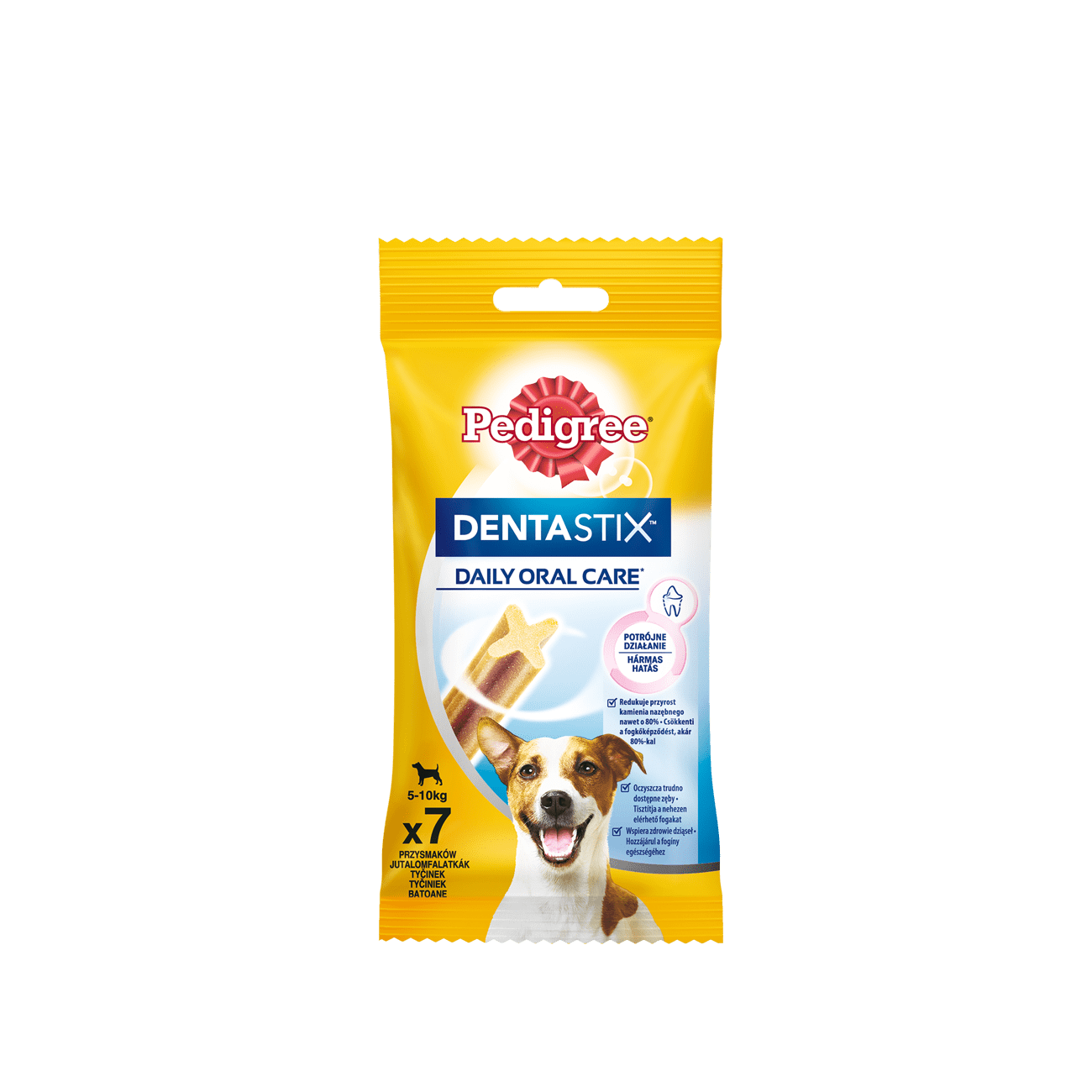 Лакомство по уходу за зубами PEDIGREE® DENTASTIX™ для собак малых пород от 5 до 10 кг
